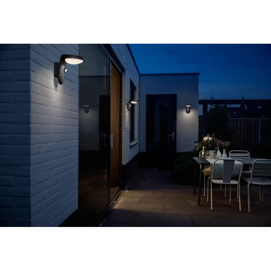 Philips - LED Екстериорен аплик със сензор LED/9W/230V 2700K IP44