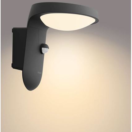Philips - LED Екстериорен аплик със сензор LED/9W/230V 2700K IP44