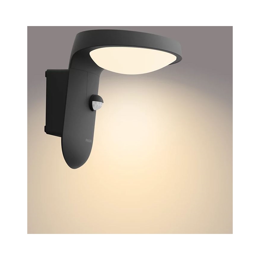 Philips - LED Екстериорен аплик със сензор LED/9W/230V 2700K IP44