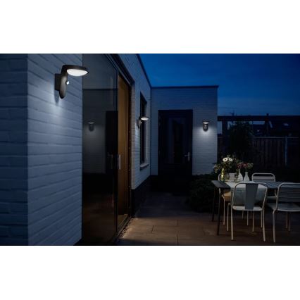 Philips - LED Екстериорен аплик със сензор LED/9W/230V 4000K IP44