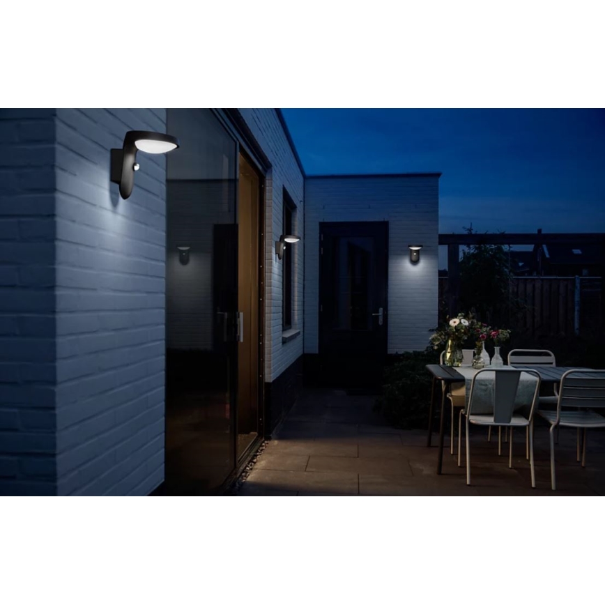 Philips - LED Екстериорен аплик със сензор LED/9W/230V 4000K IP44