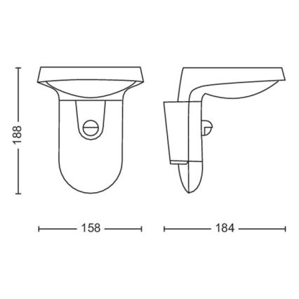 Philips - LED Екстериорен аплик със сензор LED/9W/230V 4000K IP44