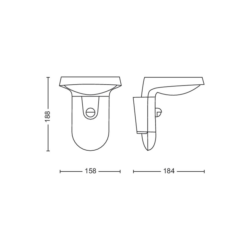 Philips - LED Екстериорен аплик със сензор LED/9W/230V 4000K IP44