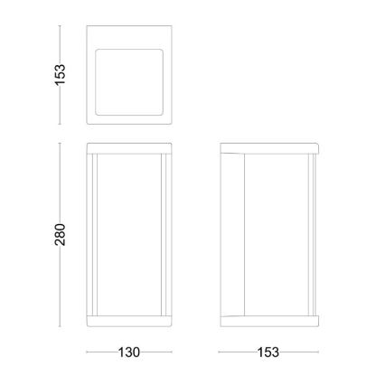 Philips - LED Екстериорен аплик ULYZO LED/12W/230V IP44