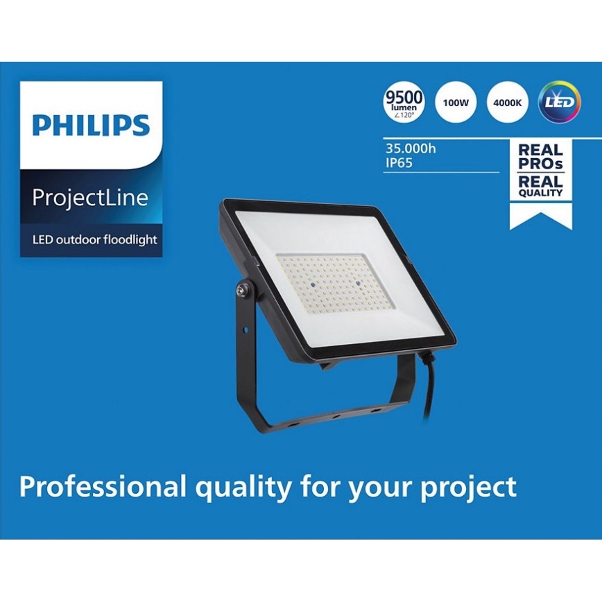 Philips - LED Екстериорен прожектор PROJECTLINE LED/100W/230V IP65 4000K