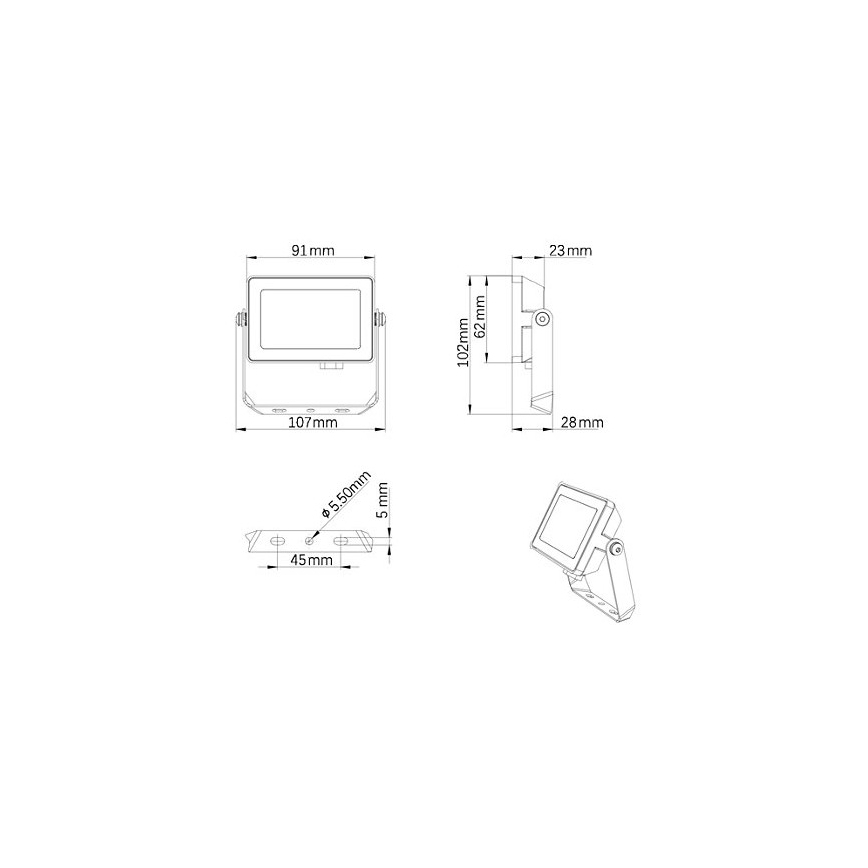 Philips - LED Екстериорен прожектор PROJECTLINE LED/10W/230V IP65 3000K