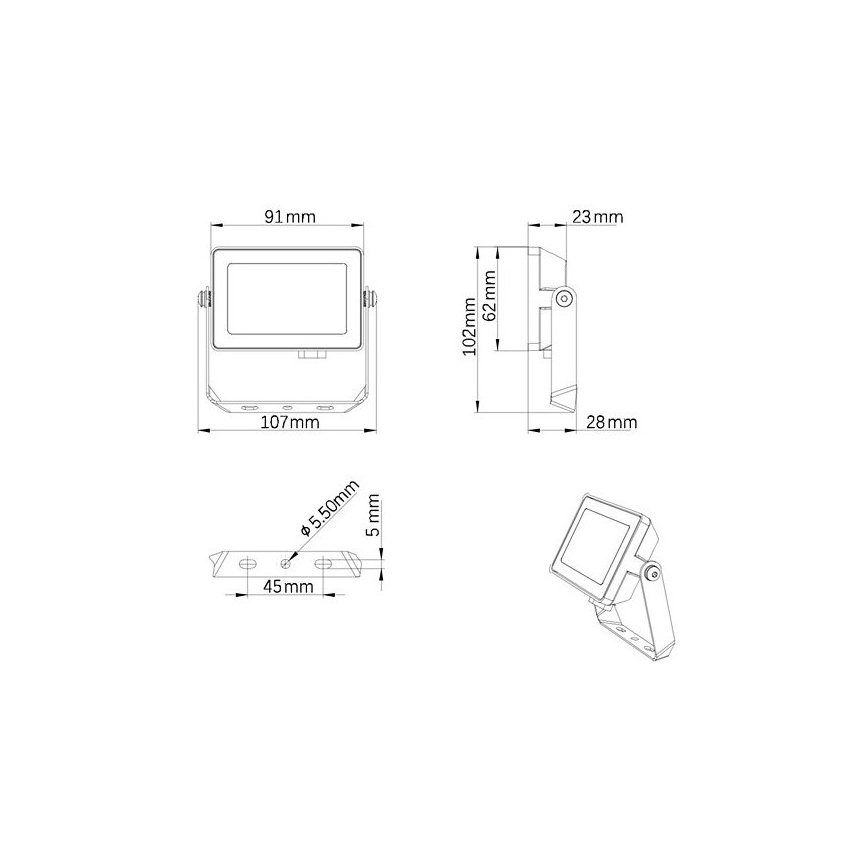 Philips - LED Екстериорен прожектор PROJECTLINE LED/10W/230V IP65 4000K