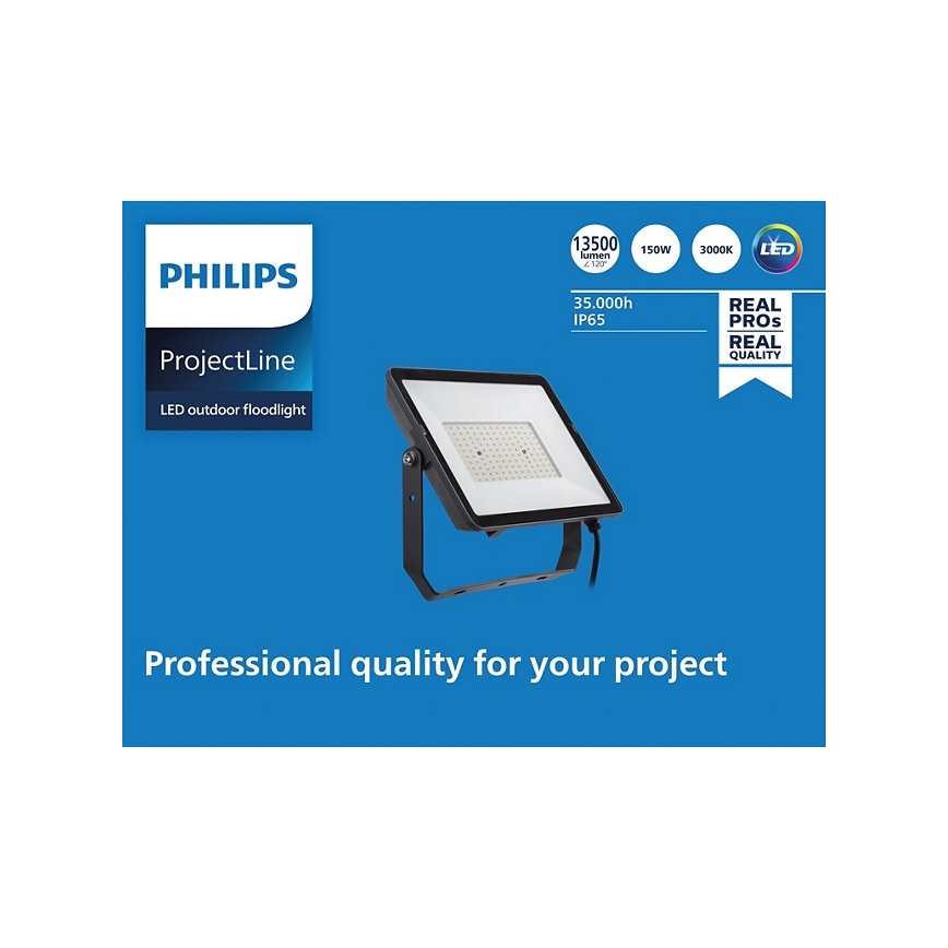 Philips - LED Екстериорен прожектор PROJECTLINE LED/150W/230V IP65 3000K