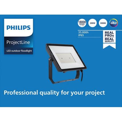 Philips - LED Екстериорен прожектор PROJECTLINE LED/200W/230V IP65 3000K