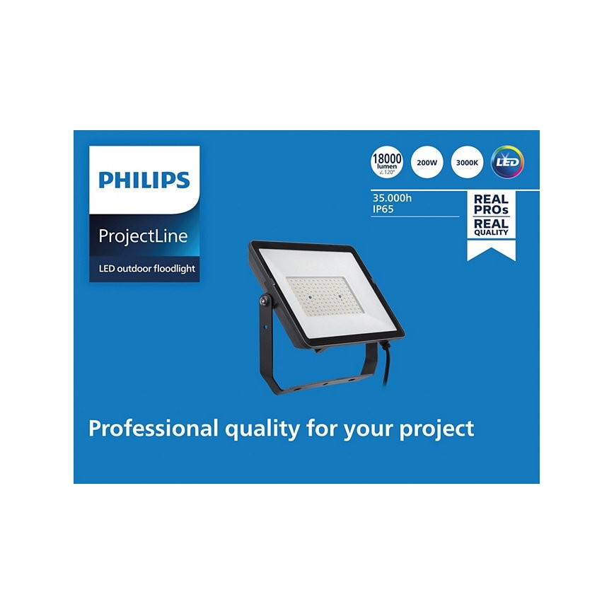 Philips - LED Екстериорен прожектор PROJECTLINE LED/200W/230V IP65 3000K