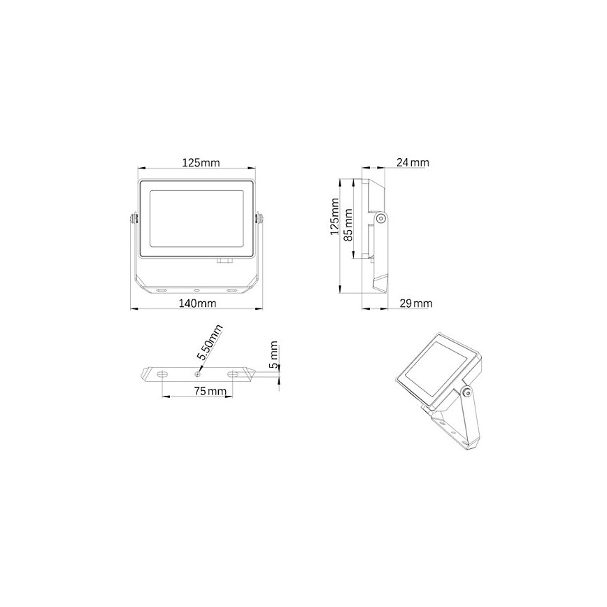 Philips - LED Екстериорен прожектор PROJECTLINE LED/20W/230V IP65 3000K