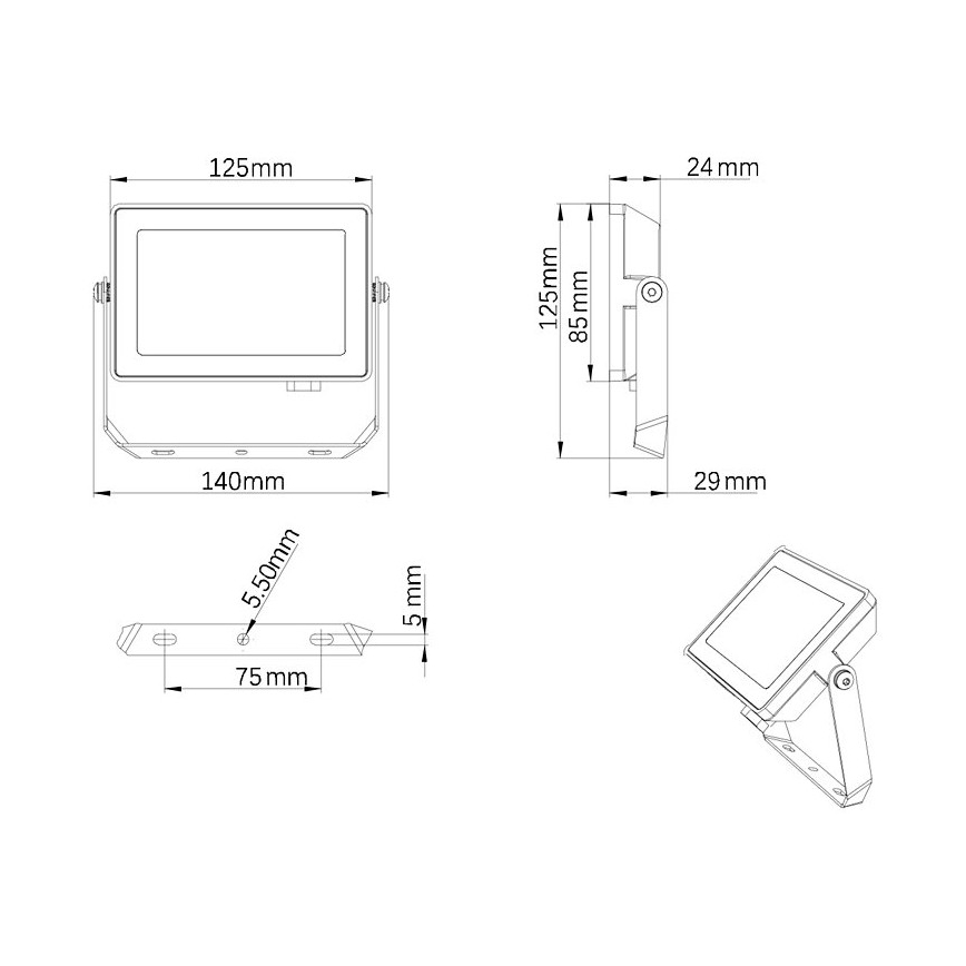 Philips - LED Екстериорен прожектор PROJECTLINE LED/20W/230V IP65 4000K