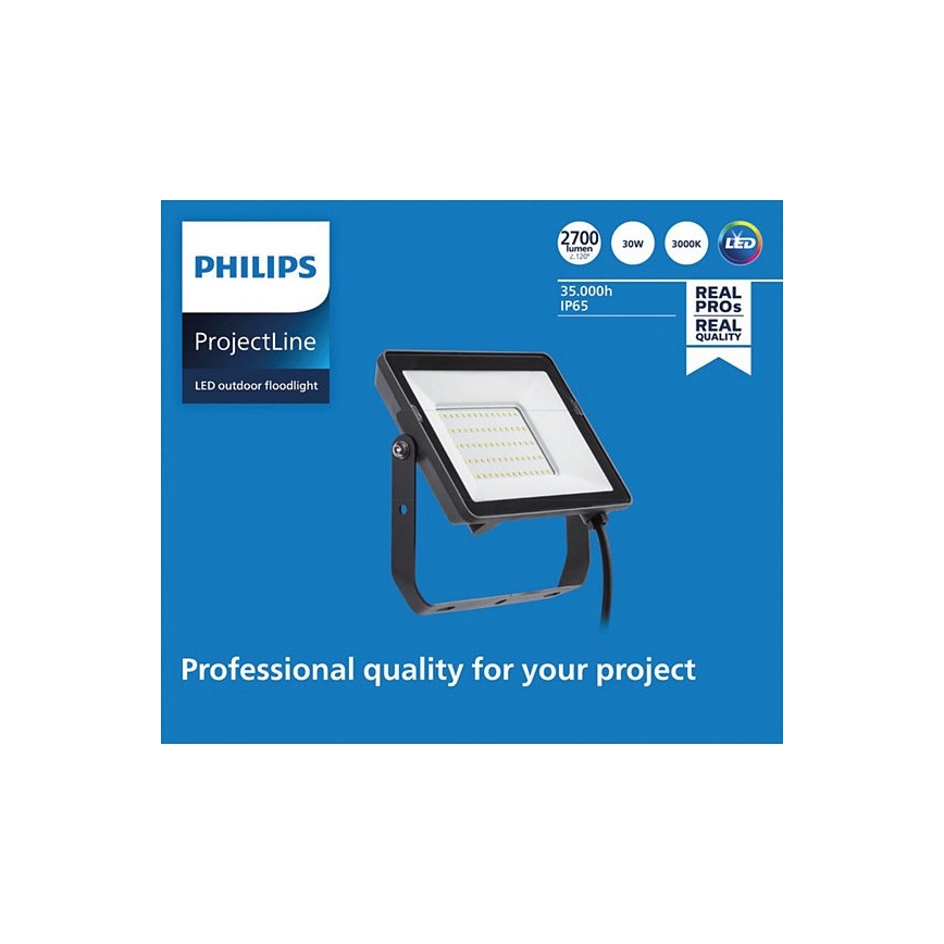 Philips - LED Екстериорен прожектор PROJECTLINE LED/30W/230V IP65 3000K