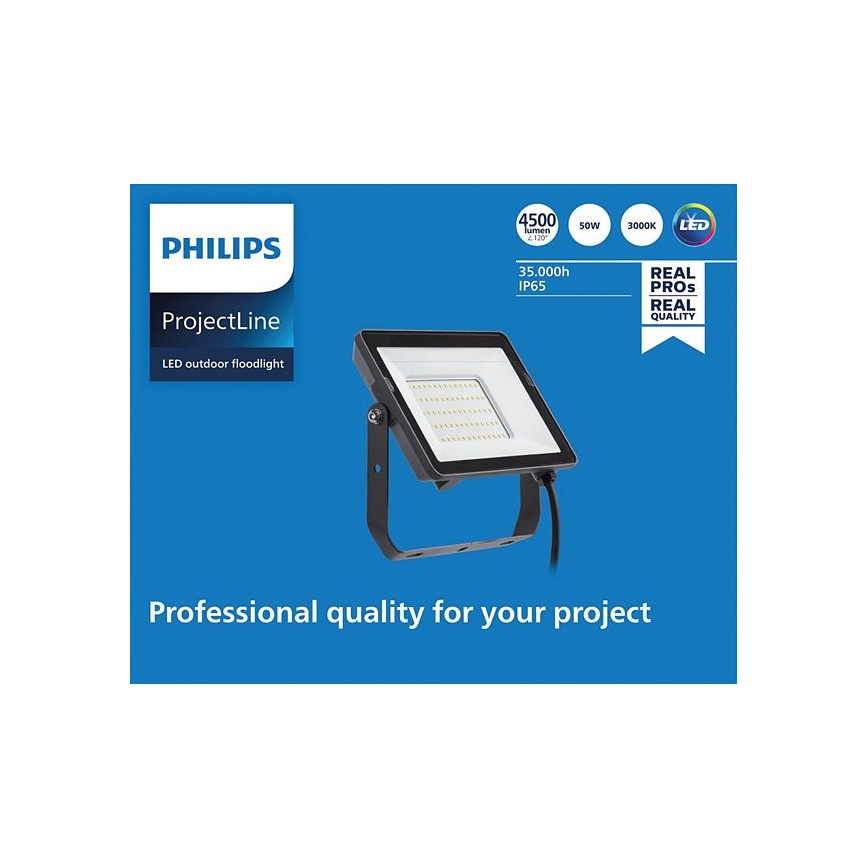 Philips - LED Екстериорен прожектор PROJECTLINE LED/50W/230V IP65 3000K