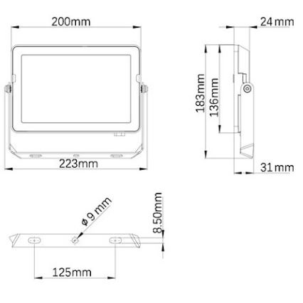 Philips - LED Екстериорен прожектор PROJECTLINE LED/50W/230V IP65 3000K