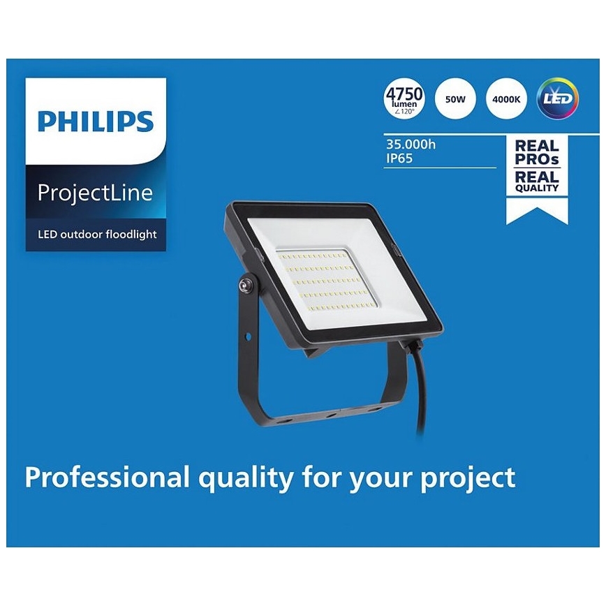 Philips - LED Екстериорен прожектор PROJECTLINE LED/50W/230V IP65 4000K