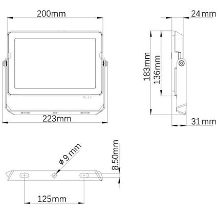 Philips - LED Екстериорен прожектор PROJECTLINE LED/50W/230V IP65 4000K