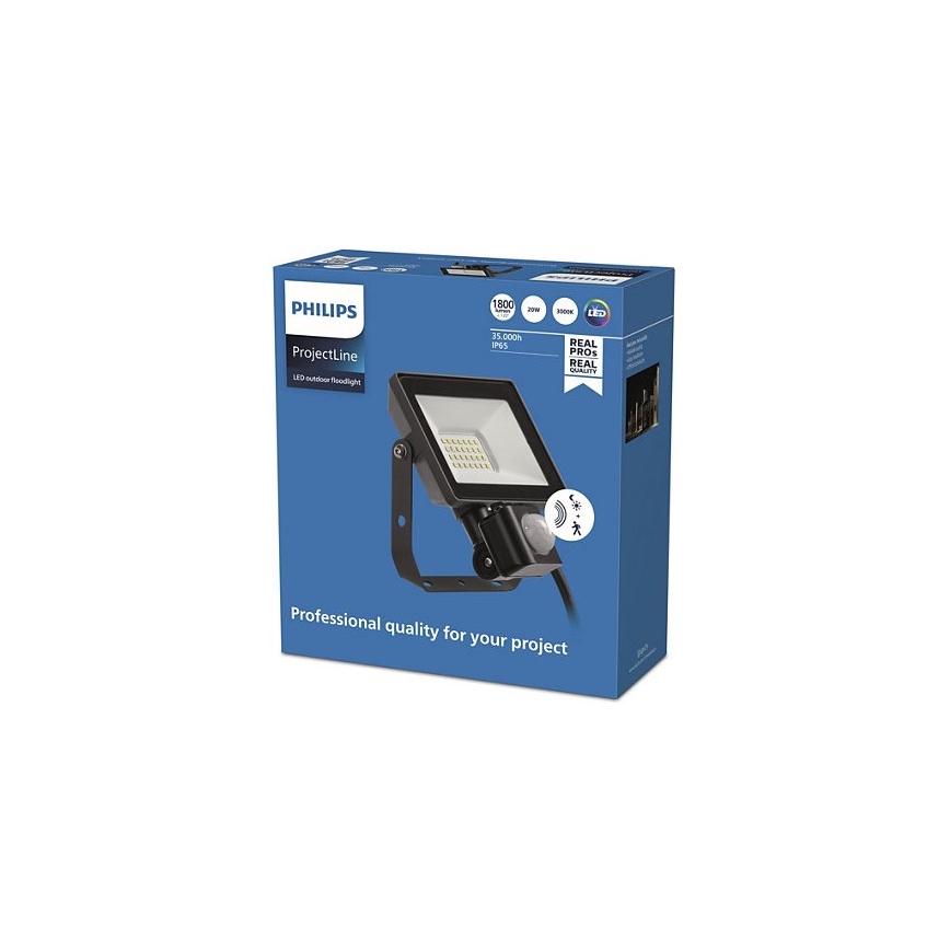 Philips - LED Екстериорен прожектор със сензор PROJECTLINE LED/20W/230V IP65 3000K