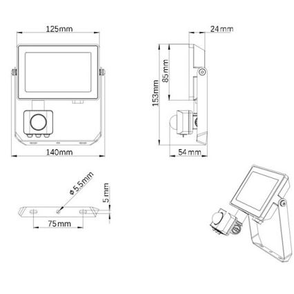Philips - LED Екстериорен прожектор със сензор PROJECTLINE LED/20W/230V IP65 3000K