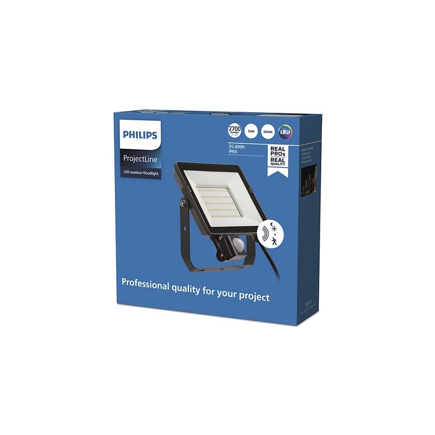 Philips - LED Екстериорен прожектор със сензор PROJECTLINE LED/30W/230V IP65 3000K