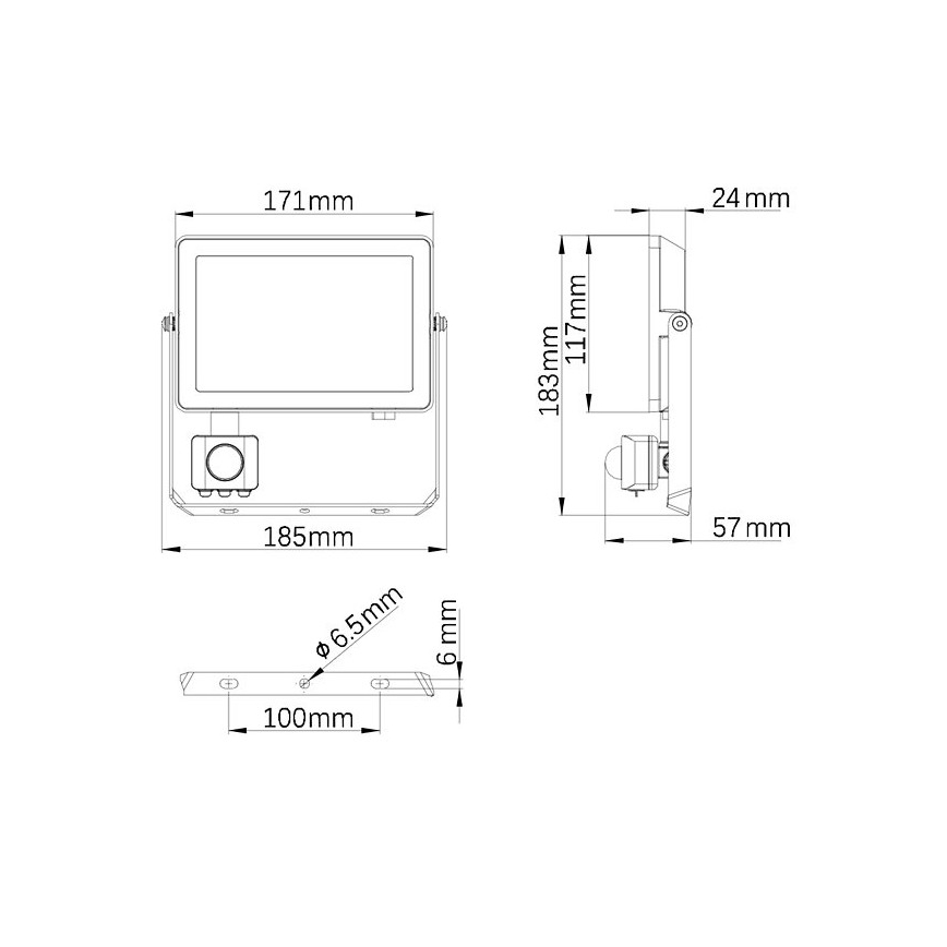 Philips - LED Екстериорен прожектор със сензор PROJECTLINE LED/30W/230V IP65 4000K
