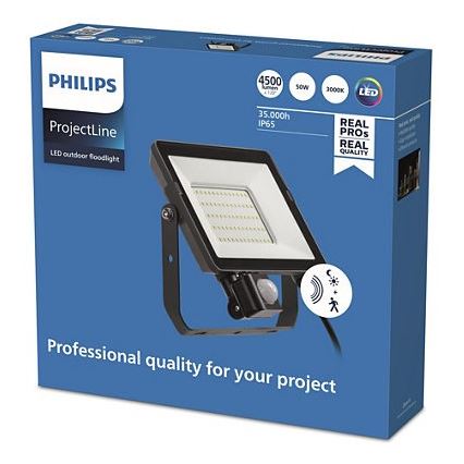Philips - LED Екстериорен прожектор със сензор PROJECTLINE LED/50W/230V IP65 3000K