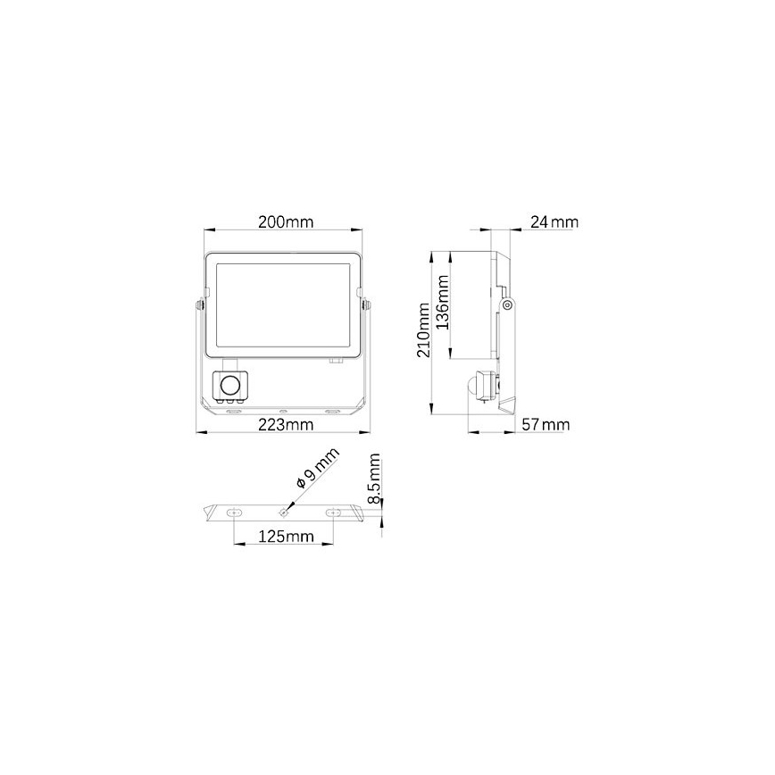 Philips - LED Екстериорен прожектор със сензор PROJECTLINE LED/50W/230V IP65 4000K