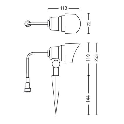 Philips - LED Екстериорен спот LED/24W/230V 2700K IP44