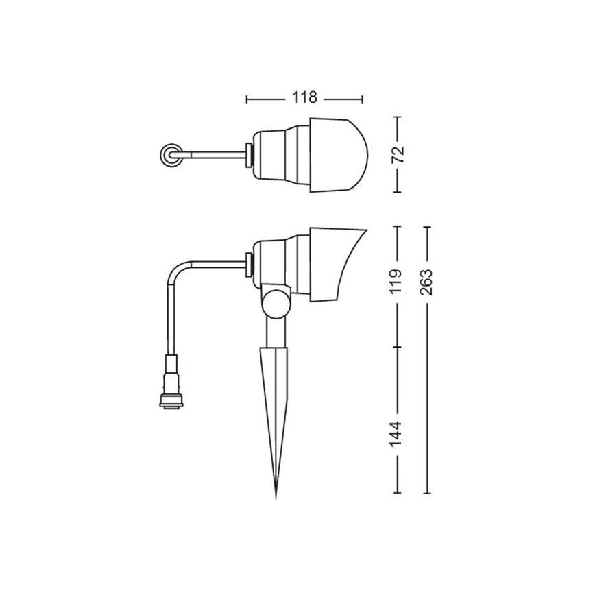 Philips - LED Екстериорен спот LED/24W/230V 2700K IP44