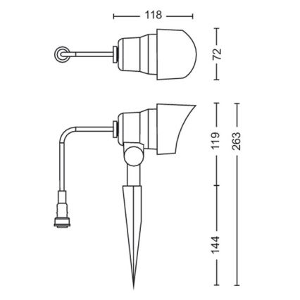 Philips - LED Екстериорен спот LED/6W/12V 2700K IP44