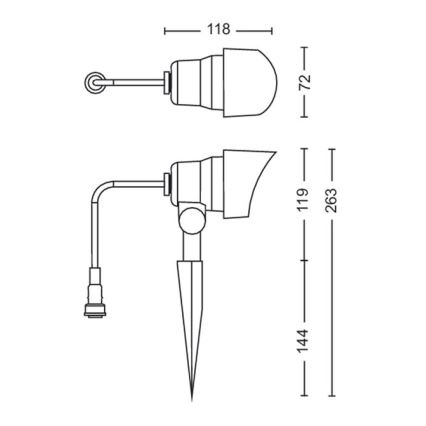 Philips - LED Екстериорен спот LED/6W/12V 4000K IP44