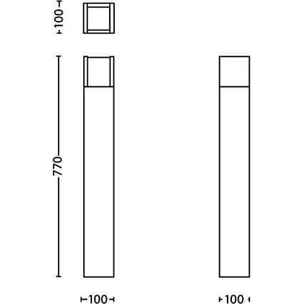 Philips - LED Екстериорна лампа LED/3,8W/230V 77 см 3000K IP44