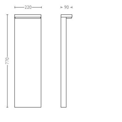 Philips - LED Екстериорна лампа BUSTAN LED/3,8W/230V 2700K 77 см IP44