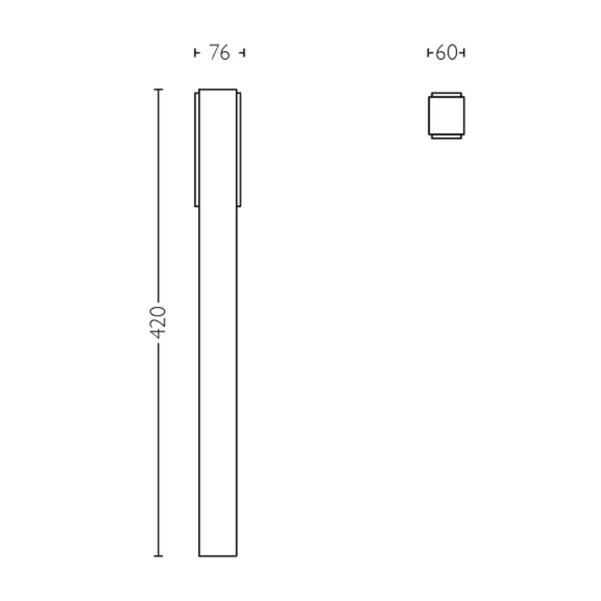 Philips - LED Екстериорна лампа STRATOSPHERE LED/3,8W/230V 42 см 2700K IP44
