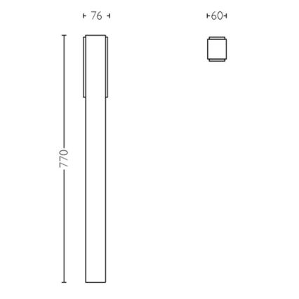 Philips - LED Екстериорна лампа STRATOSPHERE LED/3,8W/230V 77 см 2700K IP44
