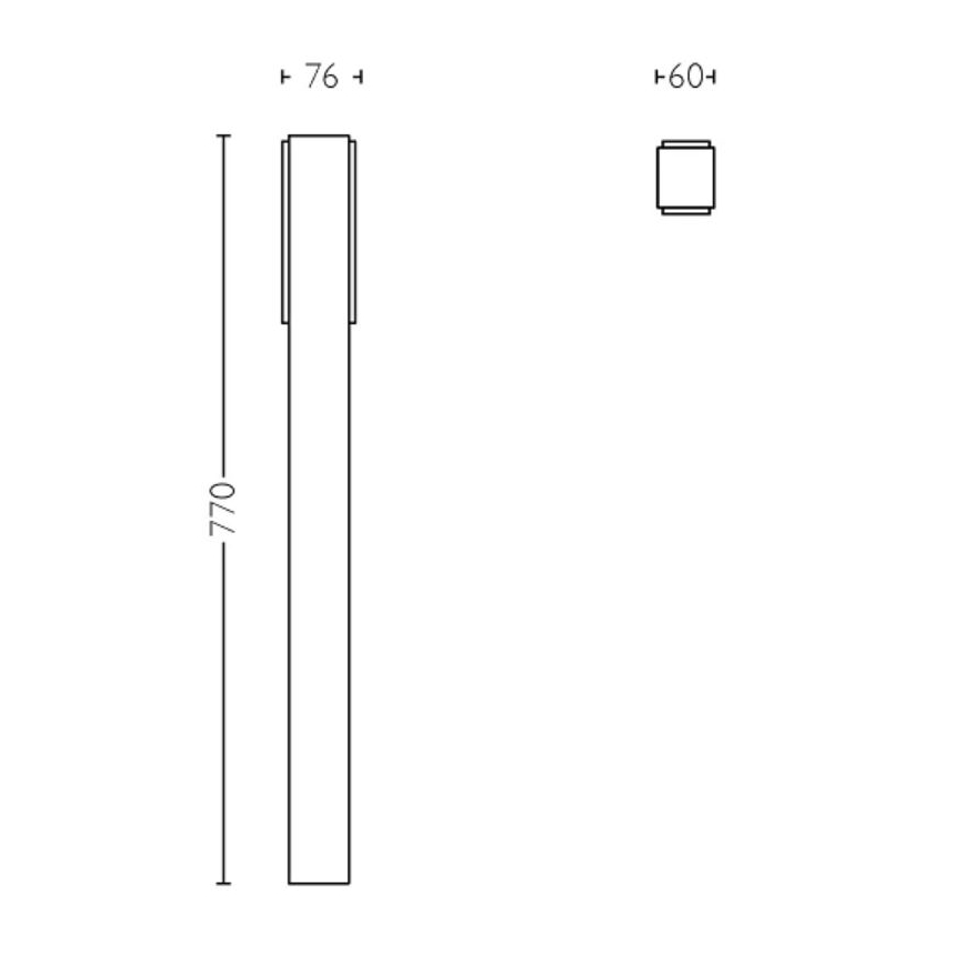 Philips - LED Екстериорна лампа STRATOSPHERE LED/3,8W/230V 77 см 2700K IP44