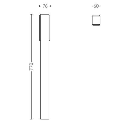 Philips - LED Екстериорна лампа STRATOSPHERE LED/3,8W/230V 77 см 4000K IP44