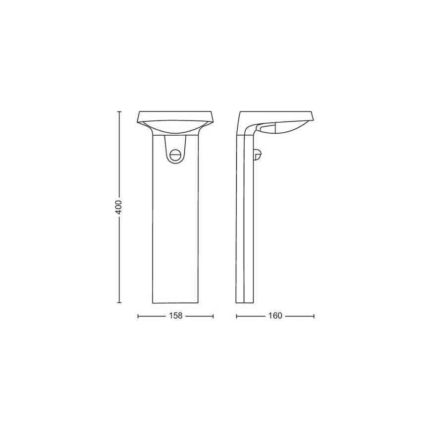 Philips - LED Екстериорна лампа със сензор LED/9W/230V 2700K IP44