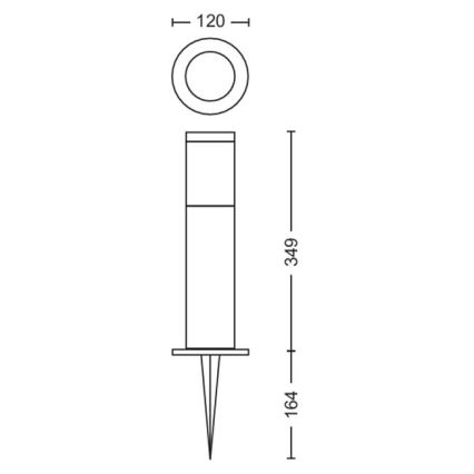 Philips - LED Екстериорна лампа GARDENLINK LED/6W/12V 2700K IP44