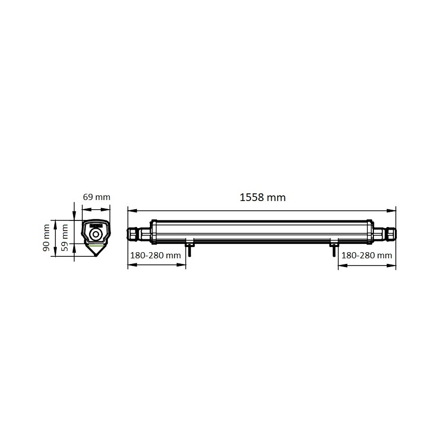 Philips - LED индустриална флуоресцентна лампа LED/46W/230V IP66 4000K