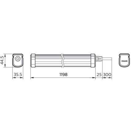 Philips - LED Индустриална лампа PROJECTLINE LED/34W/230V IP65