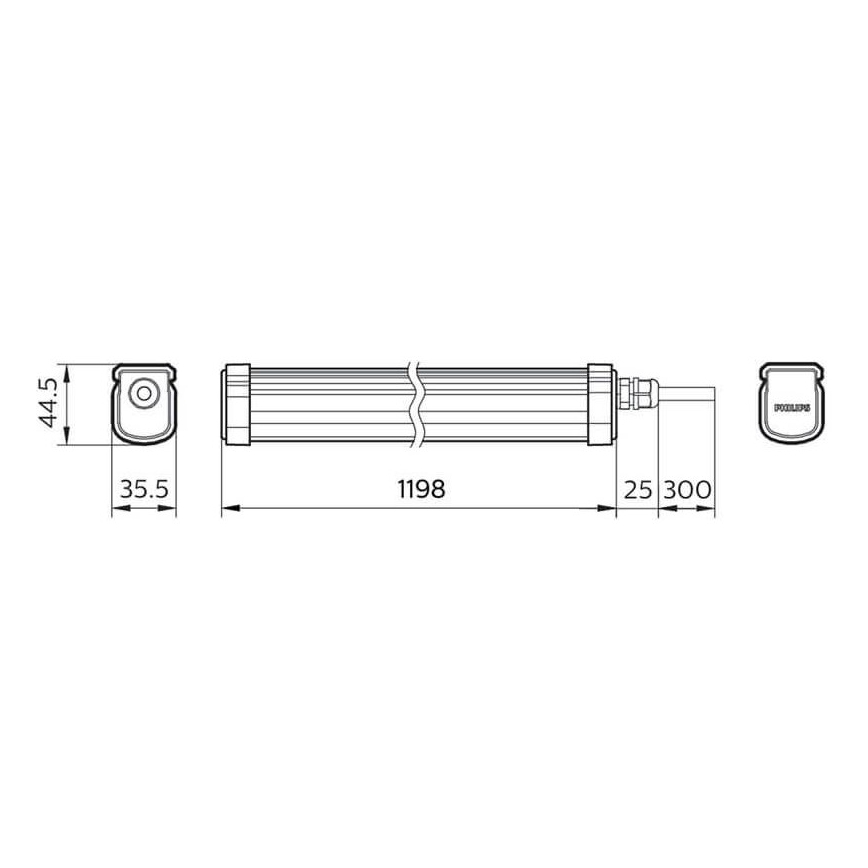 Philips - LED Индустриална лампа PROJECTLINE LED/34W/230V IP65