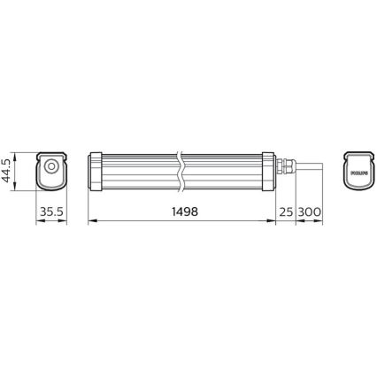 Philips - LED Индустриална лампа PROJECTLINE LED/54W/230V IP65