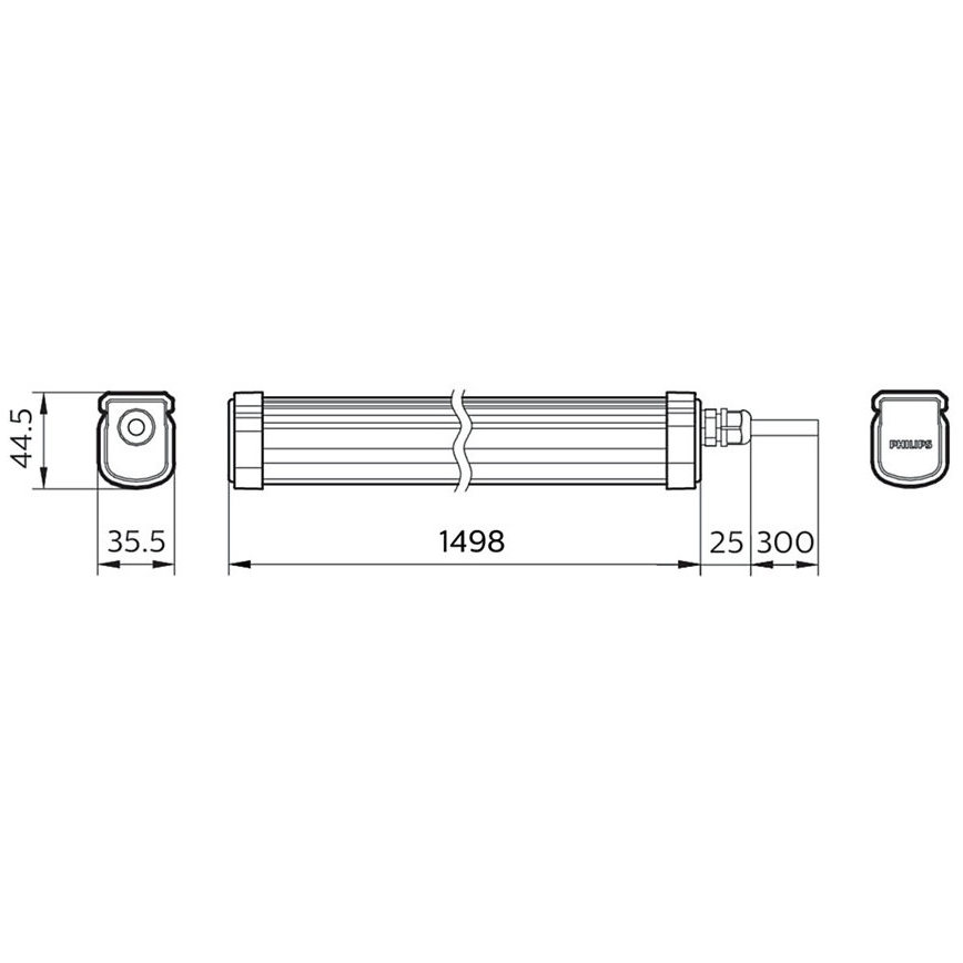 Philips - LED Индустриална лампа PROJECTLINE LED/54W/230V IP65