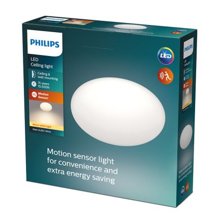 Philips - LED Лампа със сензор 1xLED/12W/230V 2700K