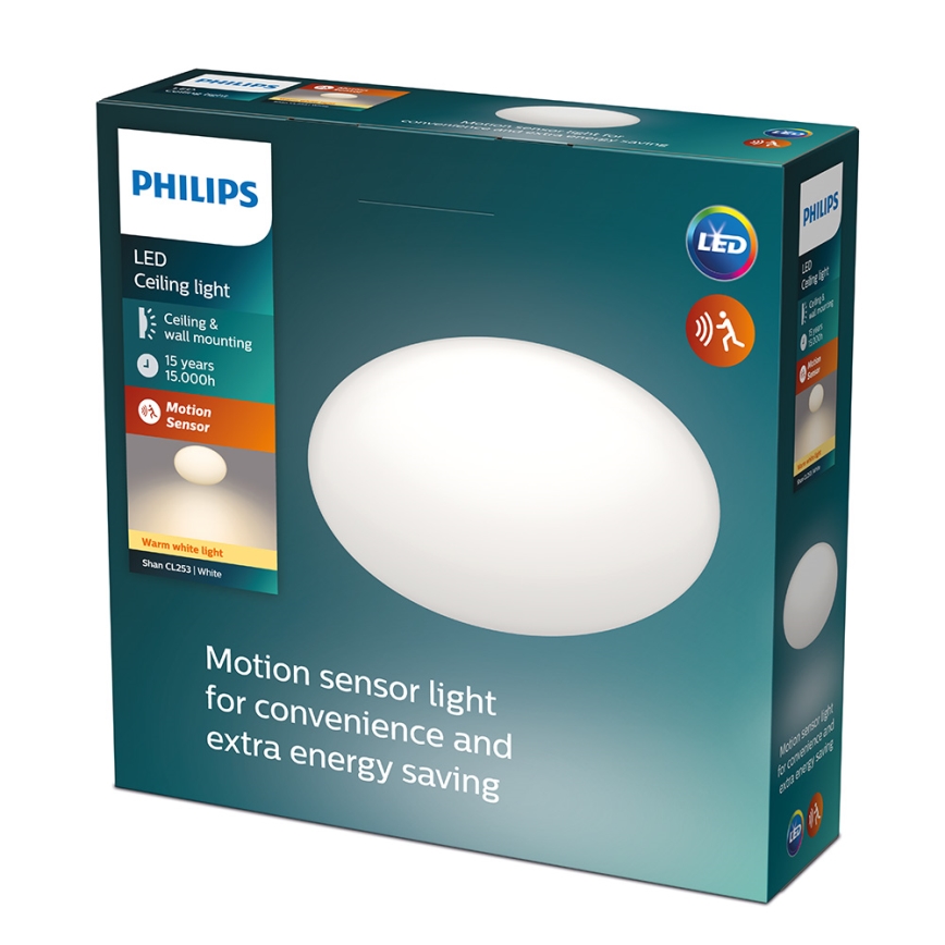 Philips - LED Лампа със сензор 1xLED/12W/230V 2700K