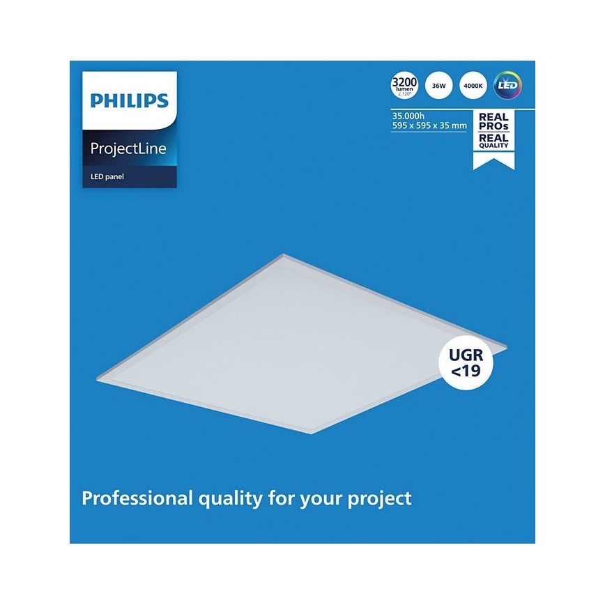 Philips - LED Лампа за окачен таван PROJECTLINE LED/36W/230V 59,5x59,5 см
