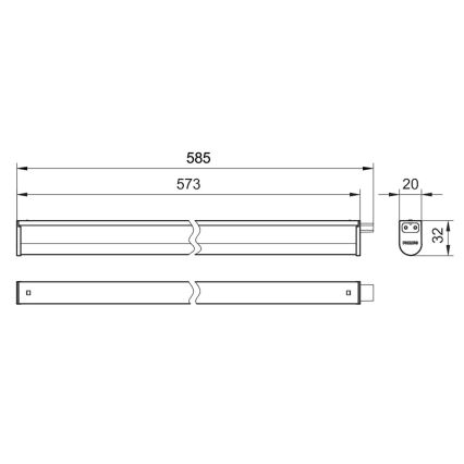 Philips - LED Лампа за под кухненски шкаф PROJECTLINE LED/6,5W/230V 3000/4000/6500K