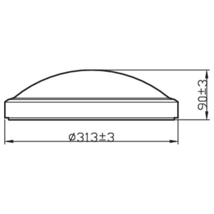 Philips - LED Лампа за таван на баня BALANCE LED/17W/230V IP44