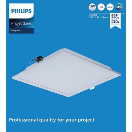 Philips - LED Лампа за вграждане PROJECTLINE LED/15W/230V 29,5x29,5 см